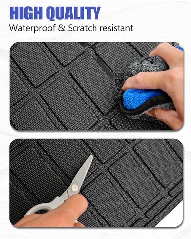 Cargo Liners Backrest Mat for Jeep Wagoneer L & Grand Wagoneer L Accessories 2022-2025 with Hook&Loop Rear Trunk Mat Rear Seat Back Cover Protector All Weather Anti-Slip Split Dog Liner 5 PCS in Kuwait