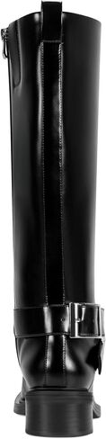 DKNY Women's Ithara Heeled Knee High Boot with Belt Detail Fashion in Saudi Arabia