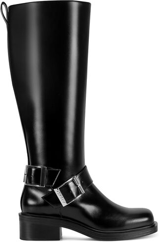 DKNY Women's Ithara Heeled Knee High Boot with Belt Detail Fashion in Saudi Arabia