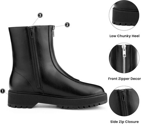 Perphy Platform Zipper Chunky Heel Chelsea Boots for Women in Saudi Arabia