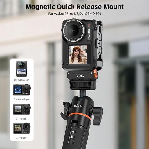 VRIG Magnetic Quick Release Adapter Mount for DJI Osmo Action 5 Pro/ 4/360 in Saudi Arabia
