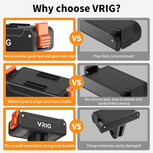 VRIG Magnetic Quick Release Adapter Mount Base for DJI Osmo Action 5 Pro / 4/3 / Osmo 360, Quick-Release Tripod Accessories (1/4 Thread Mount) in Saudi Arabia