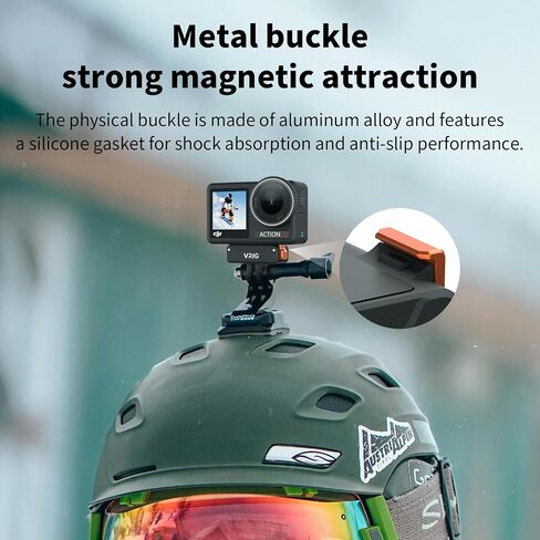 VRIG Magnetic Quick Release Adapter Mount Base for DJI Osmo Action 5 Pro / 4/3 / Osmo 360, Quick-Release Tripod Accessories (1/4 Thread Mount) in Saudi Arabia