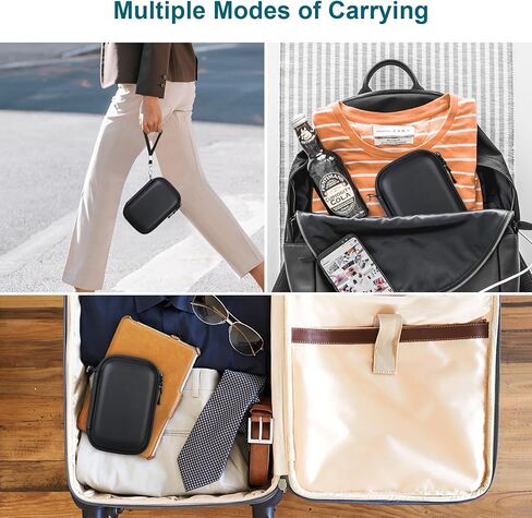 حقيبة حمل Canboc لكاميرا CHUZHAO Vintage Mini الرقمية، حقيبة كاميرا محمولة طراز TLR ريترو، جيب شبكي يناسب كابل USB، بطاقة SD، أسود (الجراب فقط) in Kuwait