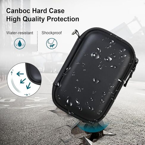 حقيبة حمل Canboc لكاميرا CHUZHAO Vintage Mini الرقمية، حقيبة كاميرا محمولة طراز TLR ريترو، جيب شبكي يناسب كابل USB، بطاقة SD، أسود (الجراب فقط) in Kuwait