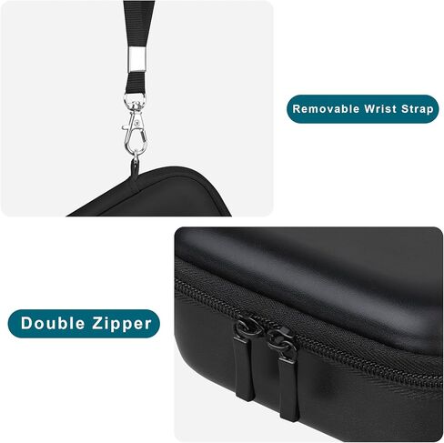 حقيبة حمل Canboc لكاميرا CHUZHAO Vintage Mini الرقمية، حقيبة كاميرا محمولة طراز TLR ريترو، جيب شبكي يناسب كابل USB، بطاقة SD، أسود (الجراب فقط) in Kuwait