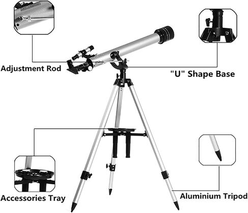Monoculars Telescope, Astronomical Telescope，hd Outdoor Monocular Space Telescopes，Portable Beginners Telescopes，Eyepiece Sr4mm/h12.5mm/h20mm in Saudi Arabia