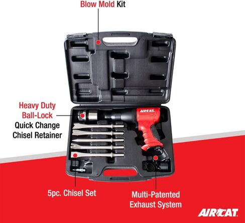 AIRCAT Pneumatic Tools 5100-A: .401-Inch Shank Composite Medium Stroke Air Hammer 3,000 BPM - Kit in Saudi Arabia