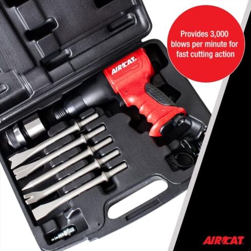 AIRCAT Pneumatic Tools 5100-A: .401-Inch Shank Composite Medium Stroke Air Hammer 3,000 BPM - Kit in Saudi Arabia