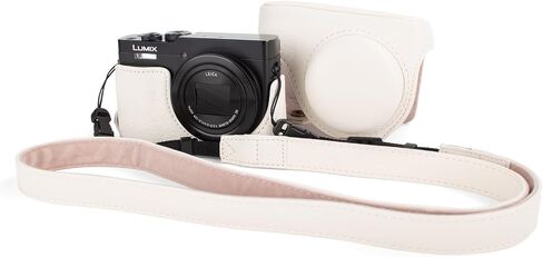 حافظة MUZIRI KINOKOO لهاتف Panasonic Lumix ZS99، حافظة واقية من جلد البولي يوريثان لكاميرا Lumix DC-ZS99/TZ99 الرقمية، غطاء حمل قابل للفصل مع حزام كتف قابل للتعديل - بني in Saudi Arabia