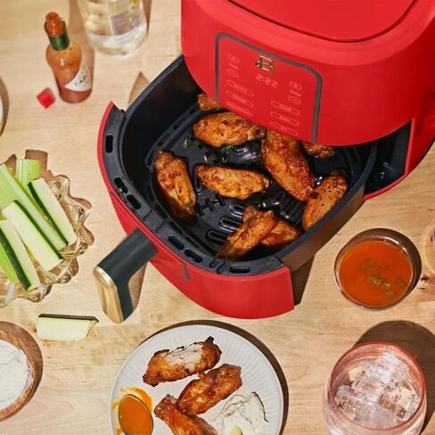 جميلة درو باريمور 3-Quart Air Fryer ، Tarvocrisp Technology ، 4 presets ، 170 ° F-400 درجة فهرنهايت ، غير عصا ، آمنة غسالة الصحون ، 1200 واط (أسود) in Kuwait