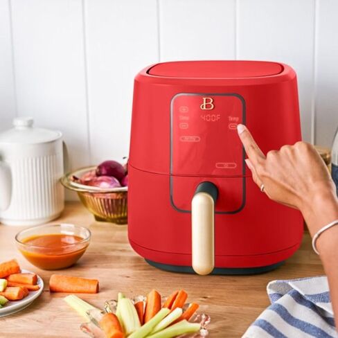 جميلة درو باريمور 3-Quart Air Fryer ، Tarvocrisp Technology ، 4 presets ، 170 ° F-400 درجة فهرنهايت ، غير عصا ، آمنة غسالة الصحون ، 1200 واط (أسود) in Kuwait