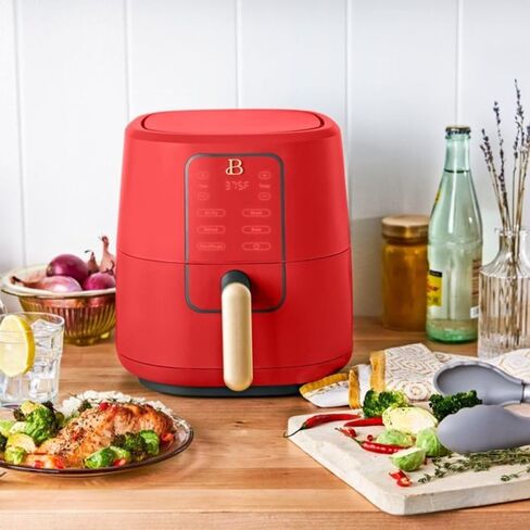 جميلة درو باريمور 3-Quart Air Fryer ، Tarvocrisp Technology ، 4 presets ، 170 ° F-400 درجة فهرنهايت ، غير عصا ، آمنة غسالة الصحون ، 1200 واط (أسود) in Kuwait
