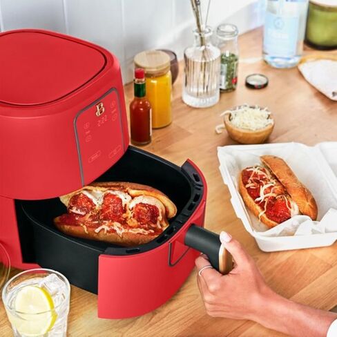 جميلة درو باريمور 3-Quart Air Fryer ، Tarvocrisp Technology ، 4 presets ، 170 ° F-400 درجة فهرنهايت ، غير عصا ، آمنة غسالة الصحون ، 1200 واط (أسود) in Kuwait