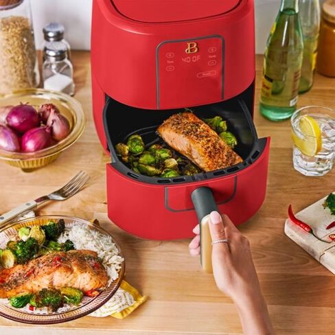 جميلة درو باريمور 3-Quart Air Fryer ، Tarvocrisp Technology ، 4 presets ، 170 ° F-400 درجة فهرنهايت ، غير عصا ، آمنة غسالة الصحون ، 1200 واط (أسود) in Kuwait