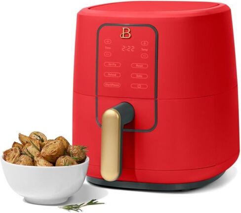 جميلة درو باريمور 3-Quart Air Fryer ، Tarvocrisp Technology ، 4 presets ، 170 ° F-400 درجة فهرنهايت ، غير عصا ، آمنة غسالة الصحون ، 1200 واط (أسود) in Kuwait