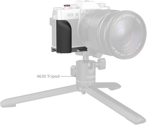 SMALLRIG X-T30 III/X-T30 II/X-T30 L-Shape Grip for FUJIFILM Camera, Built-in Quick Release Plate for Arca, 1/4"-20 Holes, Lightweight Ergonomic Silicone Handgrip,Shutter Button (Silver) - 5664 in Saudi Arabia