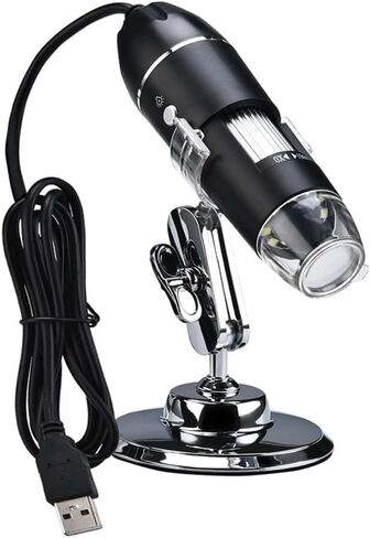 1600X Zoom 2MP USB Digital Microscope 8 LED Camera for Hair, Skin Analysis, Education, Industrial in Saudi Arabia