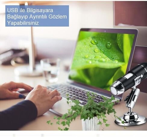 1600X Zoom 2MP USB Digital Microscope 8 LED Camera for Hair, Skin Analysis, Education, Industrial in Saudi Arabia