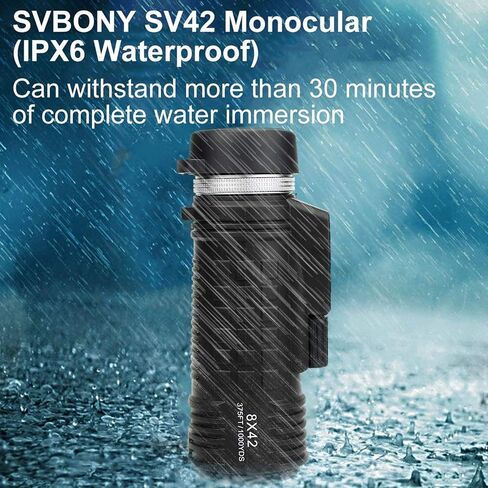 High Power Binoculars, Waterproof Monoculars Telescope 8X42, Fogproof Monocular Scope with Built-in Compass Rangefinder for Bird Watching Camping Hiking in Saudi Arabia