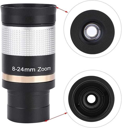 Telescopes for Adults Astronomy, High Power Binoculars Eyepiece,1.25In 8-24Mm Zoom Eyepiece Multi Coated Optic Lens,Folding Rubber Eyecup for 31.7Mm Astronomical Monocular Observe Planets/Nebulae in Saudi Arabia