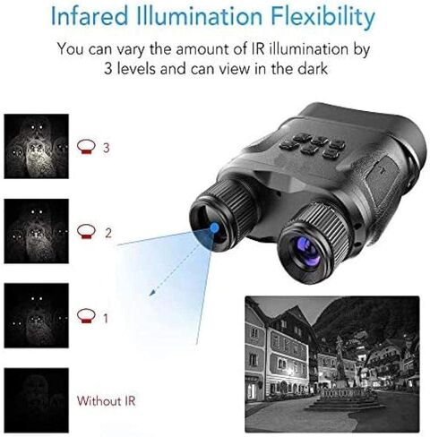 Telescopes for Adults Astronomy, High Power Binoculars Hd Binoculars Monocular 1080P Video Photo 2.3" Wide Screen Digital Ir Binoculars with 32 Gb Memory Card in Saudi Arabia