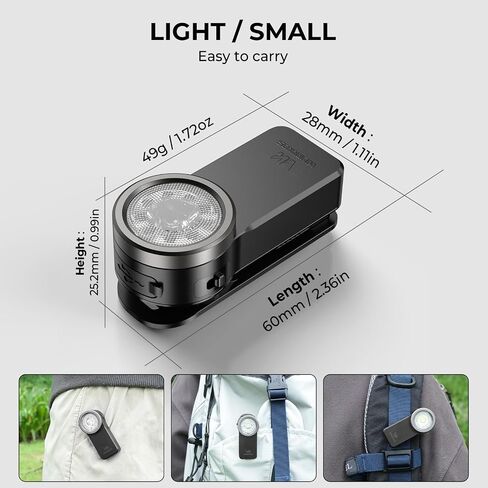 Wurkkos HD03 Rechargeable Flashlights EDC Clip-on Light, Bright 680 Lumens Pocket Flashlight, Combines Spotlight/Floodlight/RGB Light, Magnetic, IPX6 Waterproof for Cycling, Repairing (Orange) in Saudi Arabia