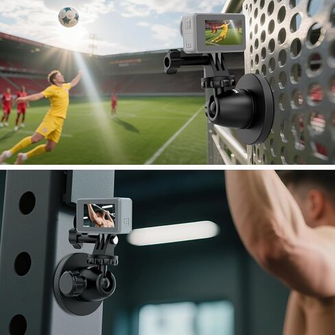 NEWER 3 "كأس الشفط مع محول كاميرا حامل الهاتف متوافق مع iPhone GoPro DJI insta360 ، قماشية Ball Head Magic Cleaning Compling Car Quick Recording For Pov Video Recording ، CA104 in Kuwait