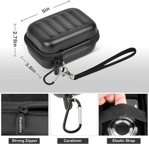 Digital Camera Case for KODAK PIXPRO FZ55/ FZ45/ FZ53/ FZ43 16MP Video Vlogging Cameras, Travel Storage Holder Bag with Mesh Pocket for Batteries, Cables, Memory Cards, Card Reader- Black (Box Only) in Saudi Arabia
