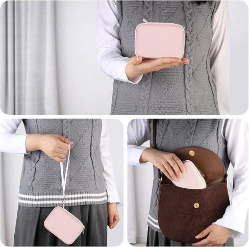 RAIALL Carrying Case for KODAK PIXPRO C1 Friendly Zoom Digital Camera, Point and Shoot Vlogging Camera Hard Travel Bag, Mesh Pocket for Charging Adapter, SD Card, USB Cable and Batteries, Black in Kuwait