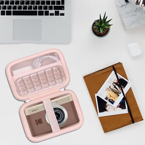 RAIALL Carrying Case for KODAK PIXPRO C1 Friendly Zoom Digital Camera, Point and Shoot Vlogging Camera Hard Travel Bag, Mesh Pocket for Charging Adapter, SD Card, USB Cable and Batteries, Black in Kuwait