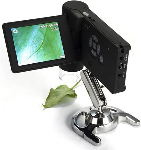 Microscope 500X Mobile Digital Microscope 3'' LCD 5MP HD Foldable USB Lithium Battery 8 LED PC Magnifier Camera Tools in Saudi Arabia