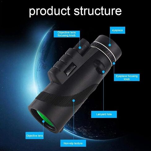 Monocular for Mobile Phone Professional Handheld Ultra-Clear Outdoor Monocular for Hunting Hiking,40x60 Monocular Telescope in Saudi Arabia
