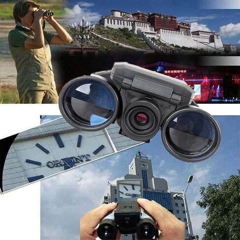منظار أحادي العين عالي الطاقة 1080 بكسل كاميرا رقمية 2.0 بوصة LCD 12 × 32 منظار أسود قابل للطي مع كاميرا رقمية مدمجة مناظير عالية الدقة بالكامل in Saudi Arabia