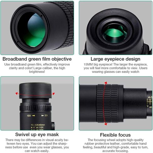 Telescope Zoomable Telescope with Smartphone Holder and Tripod,16x52 Monocular Upgraded HD High Power BAK4 Bird Watching Monocular Scope with Low for/Sightseeing in Saudi Arabia