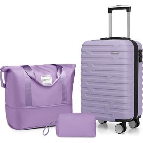 LARVENDER Luggage Sets, Luggage 4 Piece Set, Expandable Luggage Set Clearance Suitcases with Spinner Wheels Luggage with TSA Lock (Aqua Blue)