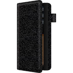 Checkbook Cover - Glitter Bling Leather Personal RFID Blocking Check Book Credit Card Holder Wallet for Men and Women