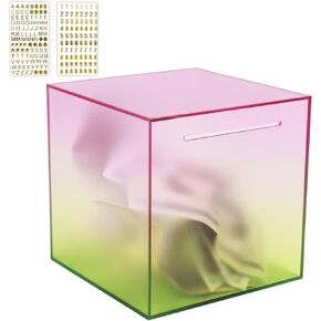 Clear Piggy Bank for Adults/Kids Must Break to Open, Unopenable Acrylic Piggy Bank, Acrylic Clear Piggy Bank for Boys/Girls to Saving Money Cash Coin, Size (Clear, 15 * 15CM)