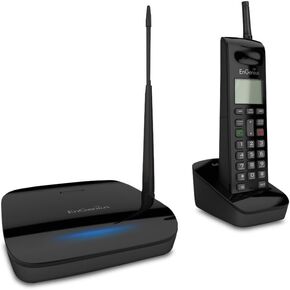 EnGenius FreeStyl 2, Extreme Long Range, Expandable up to (9) Handsets, 900 MHz, Analog Cordless Phone with 2-Way Radio for Broadcast/Intercom, Coverage up to 100,000 sq ft, Built-in RSSI Tools…