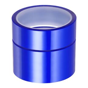 HARFINGTON 2 Rolls Heat Tape High Temperature Heat Resistant Tape 30mm, 50mm Wide Sublimation Thermal Heat Transfer Tape for Sublimation Press No Residue, Blue