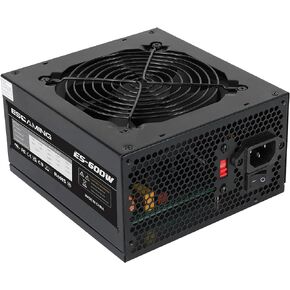 600W ATX Power Supply PSU, ESGAMING with 120mm Ultra Quiet Cooling Fan All Protections