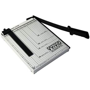 VViViD 12 Inches Guillotine Style Curved Bladeless Friction Paper Cutter W/Ruled and Gridded Base Plate