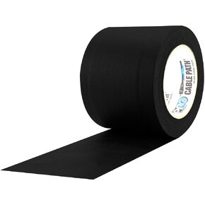 ProTapes Cable Path Cured Rubber Resin Zone Coated Gaffers Tape, 12.5 mil Thick, 30 yds Length, 4" Width, Yellow Printed Black (Pack of 1)