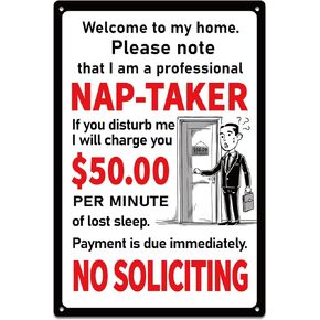 PETCEE Funny No Soliciting Signs No Trespassing Metal Sign No Soliciting Yard Sign Humorous House Office Decor Private Property Hanging Signs Acrylic No Soliciting Door Sign for House 8X12Inch