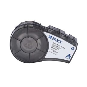 Brady Authentic (M21-18-423) Pre-Sized Harsh-Environment Polyester Labels for Barcode, Circuit Board, Equipment, Inspection, Black on White - Designed for M210, M210-LAB, M211 Printers, 0.75"H x 1"W