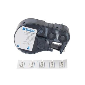 Brady Authentic (M4-187-075-342) PermaSleeve® Heat-Shrink Labels Polyolefin 0.335"H x 0.75"W Black on White 0.187"Dia, Cartridge of 80 Labels. for use with The BMP41, BMP51, and M511 Label Printers