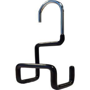 MAWA Non-Slip Steel Purse/Luggage Hanger with Wide Base for Strap Support, Set of 1, Black