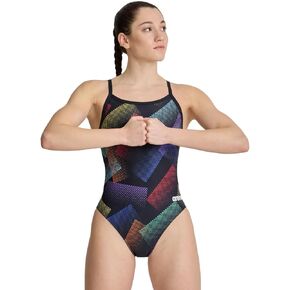 ARENA Women's Halftone Challenge Back Swimsuit, Durable, Chlorine-Proof Swimwear for Competitive and Regular Swimming