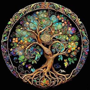 Tree of Life Diamond Painting Kits for Adults Beginners, DIY Full Round Drill 5D Diamond Art Kits, Paint with Diamonds Dots Gem Art, Home Wall Decor 12 x 12 Inch