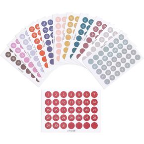 Planner Stickers 12 Date Dot Index Number Custom journaling Stickers for to Do Lists Planner Accessories(420 Pieces)